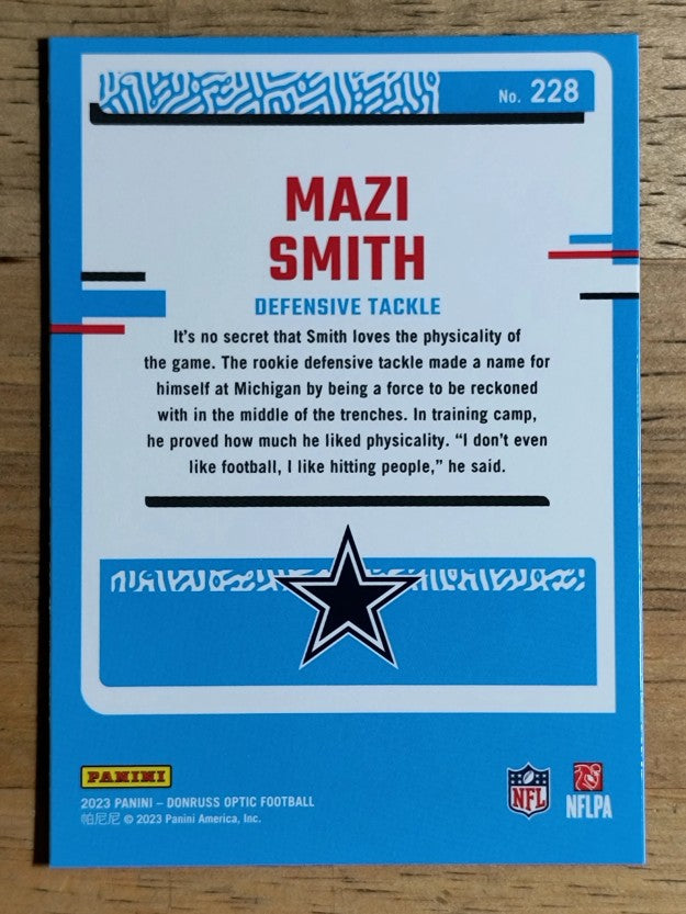 2023 Donruss Optic #228 Mazi Smith RR RC