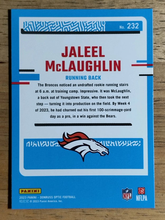 2023 Donruss Optic #232 Jaleel McLaughlin RR RC