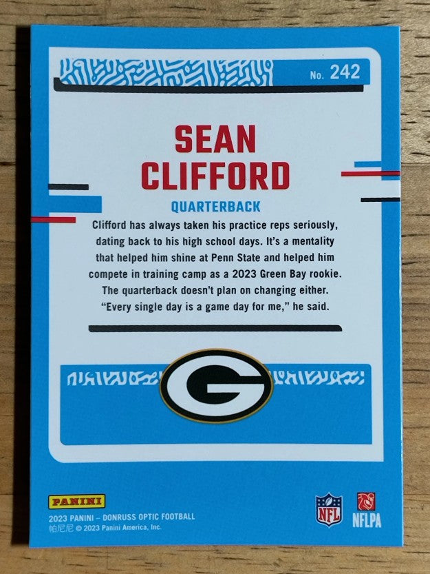 2023 Donruss Optic #242 Sean Clifford RR RC