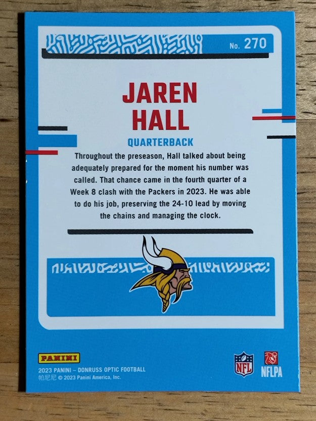 2023 Donruss Optic #270 Jaren Hall RR RC