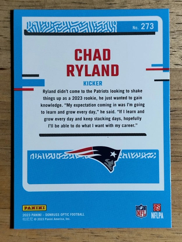 2023 Donruss Optic #273 Chad Ryland RR RC