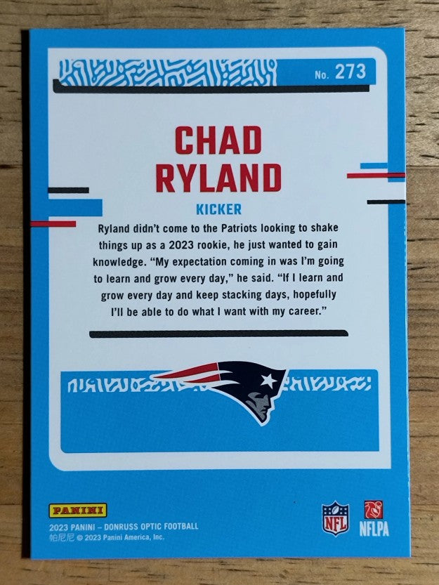 2023 Donruss Optic #273 Chad Ryland RR RC