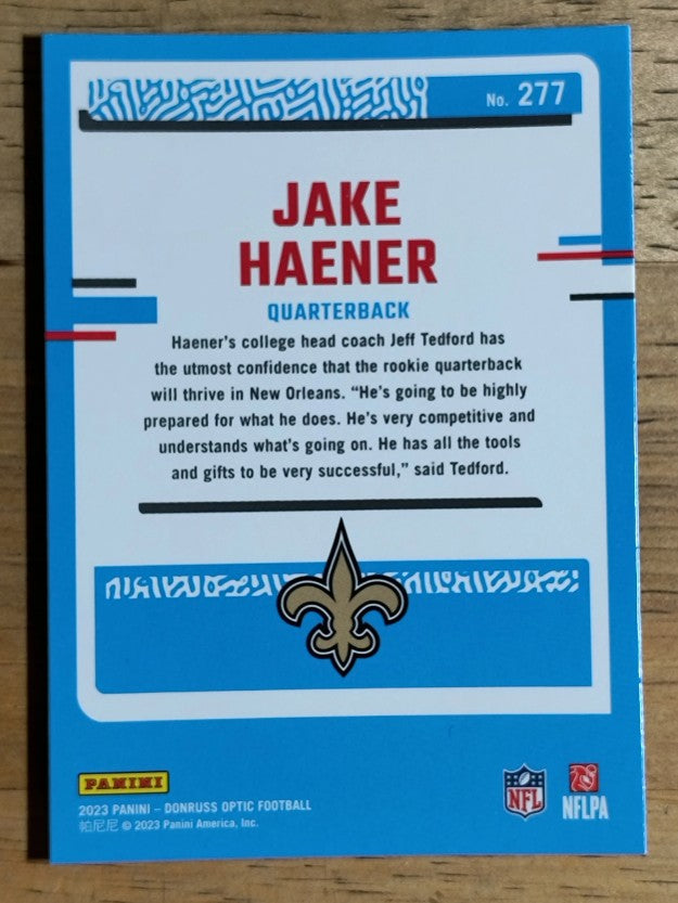2023 Donruss Optic #277 Jake Haener RR RC