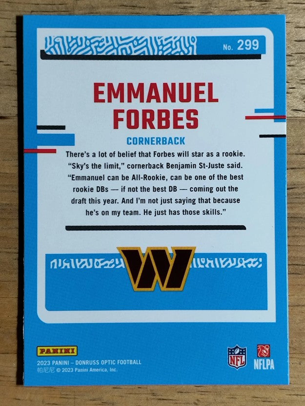 2023 Donruss Optic #299 Emmanuel Forbes RR RC