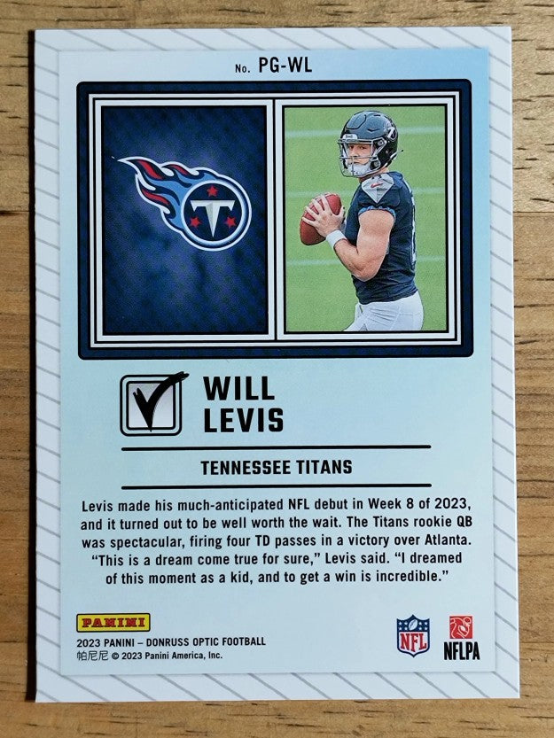 2023 Donruss Optic Passing Grade #10 Will Levis