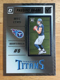 2023 Donruss Optic Passing Grade #10 Will Levis