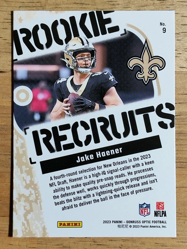 2023 Donruss Optic Rookie Recruits #9 Jake Haener