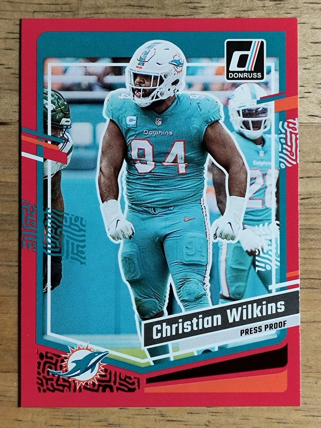 2023 Donruss Press Proof Red #182 Christian Wilkins