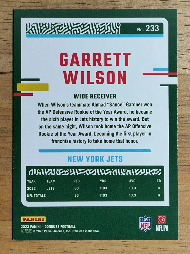 2023 Donruss Press Proof Red #233 Garrett Wilson