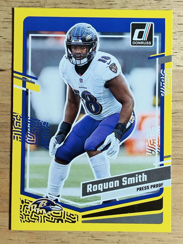 2023 Donruss Press Proof Yellow #21 Roquan Smith