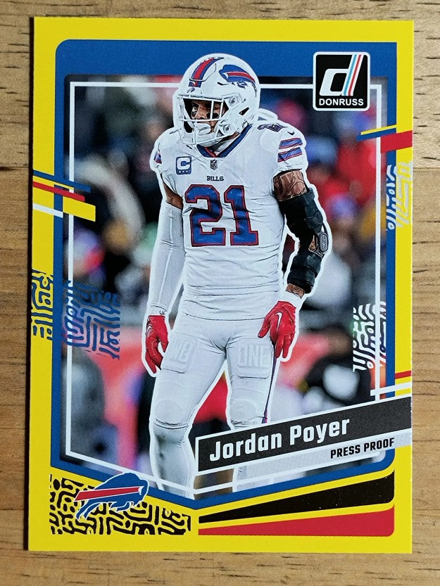 2023 Donruss Press Proof Yellow #31 Jordan Poyer