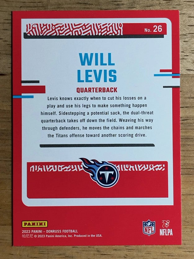 2023 Donruss The Rookies #26 Will Levis