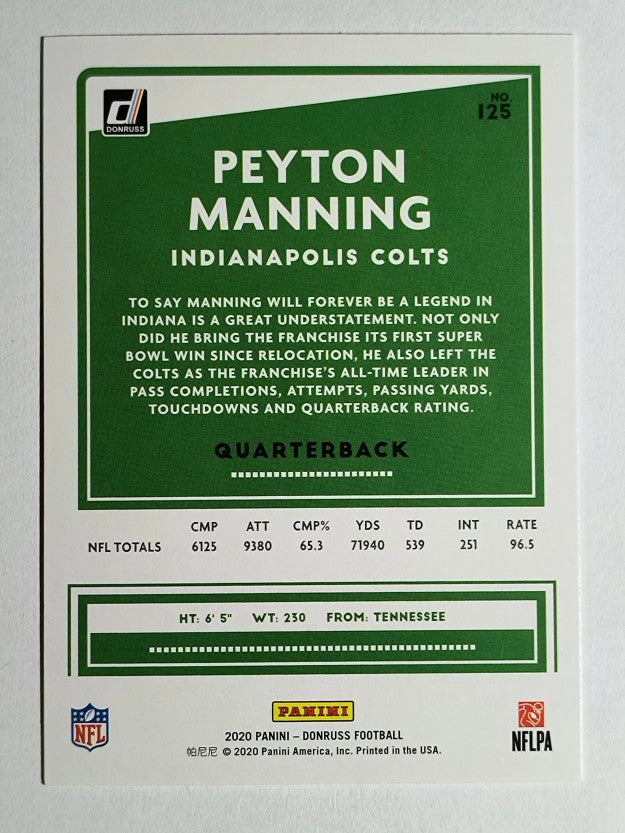2020 Donruss #125 Peyton Manning