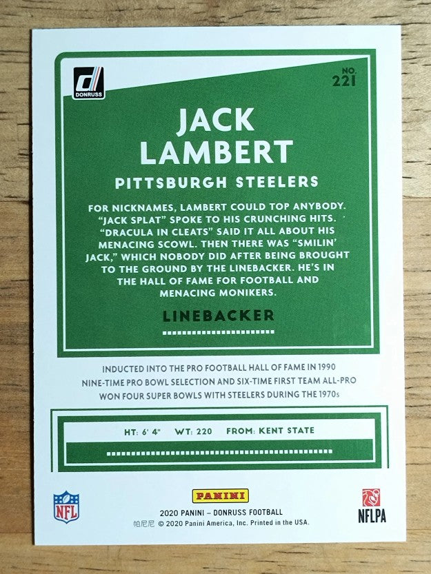 2020 Donruss #221 Jack Lambert