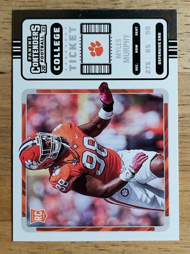 2023 Panini Chronicles Draft Picks Contenders College Ticket #22 Myles Murphy