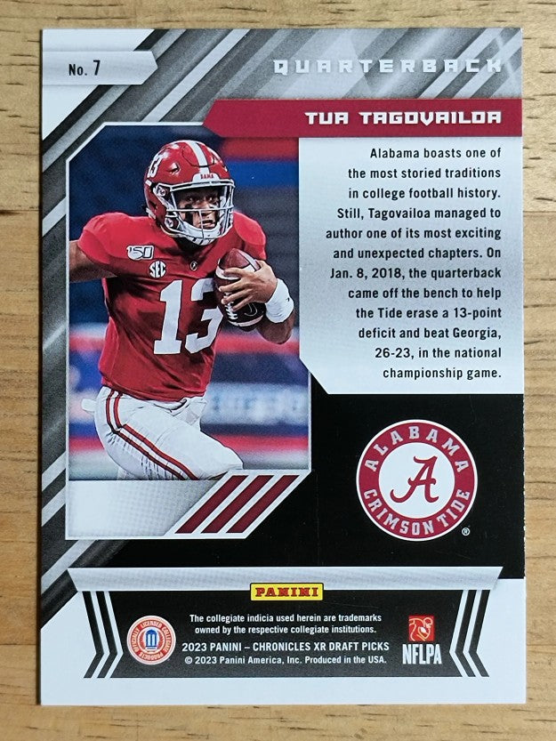 2023 Panini Chronicles Draft Picks XR #7 Tua Tagovailoa