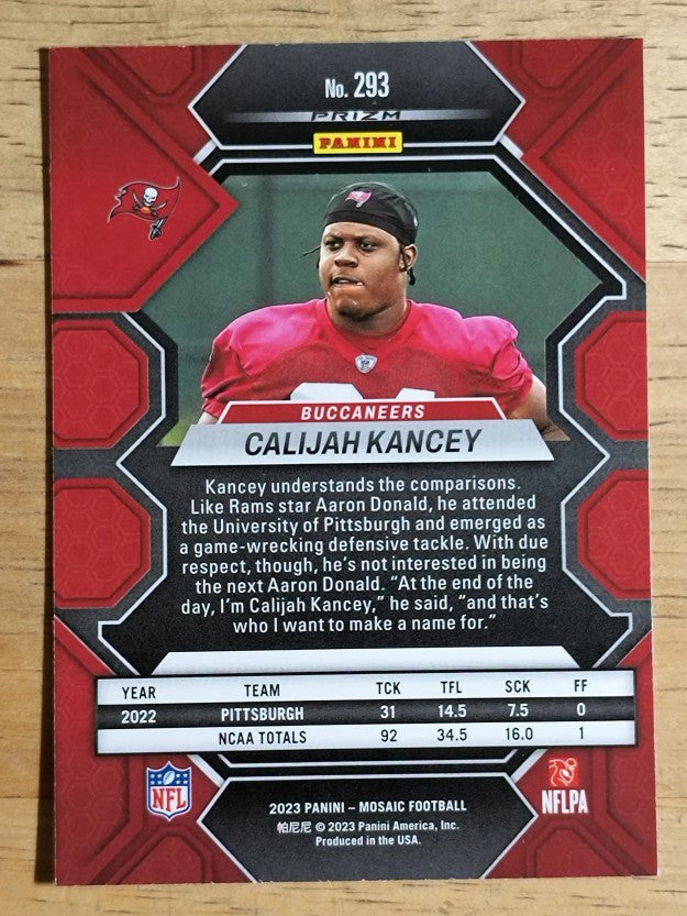 2023 Panini Mosaic #293 Calijah Kancey RC