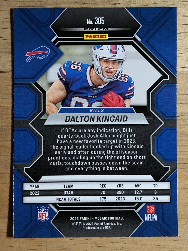 2023 Panini Mosaic #305 Dalton Kincaid RC