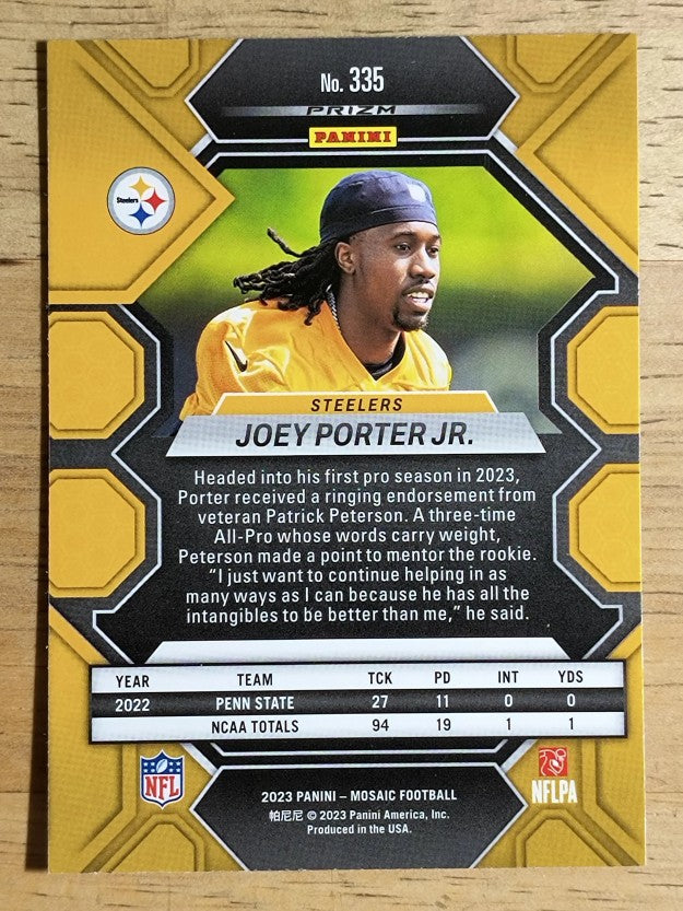 2023 Panini Mosaic #335 Joey Porter Jr. RC