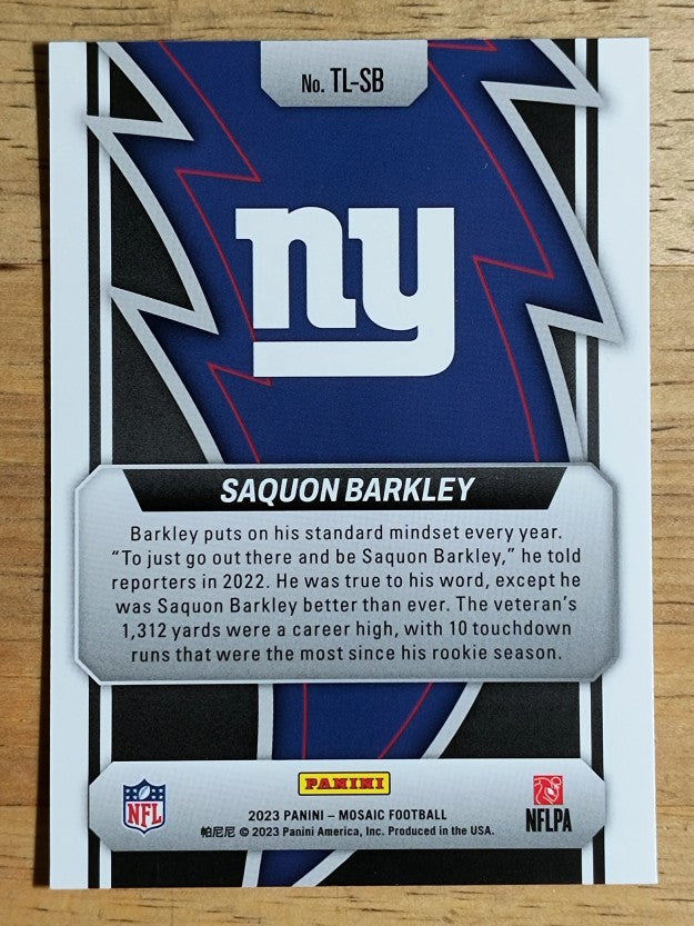 2023 Panini Mosaic Thunder Lane #12 Saquon Barkley