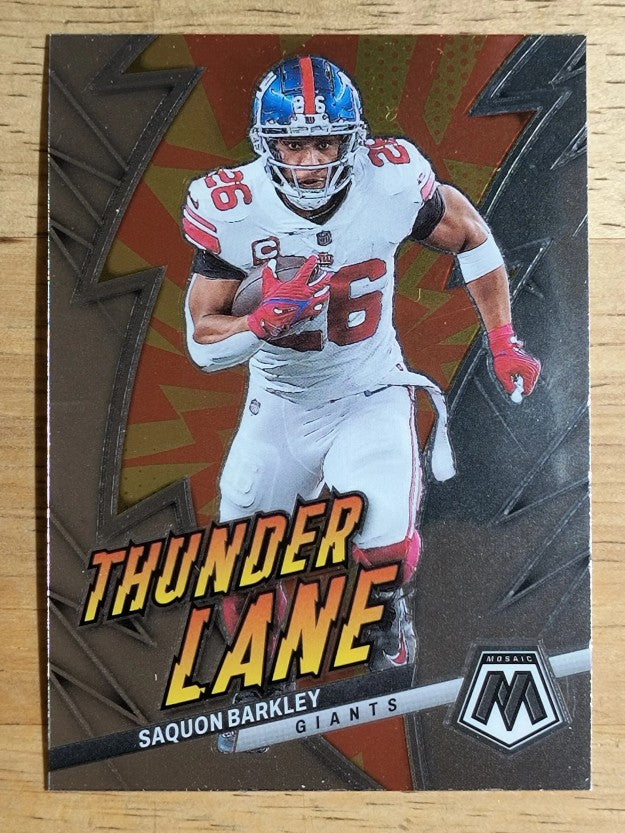 2023 Panini Mosaic Thunder Lane #12 Saquon Barkley