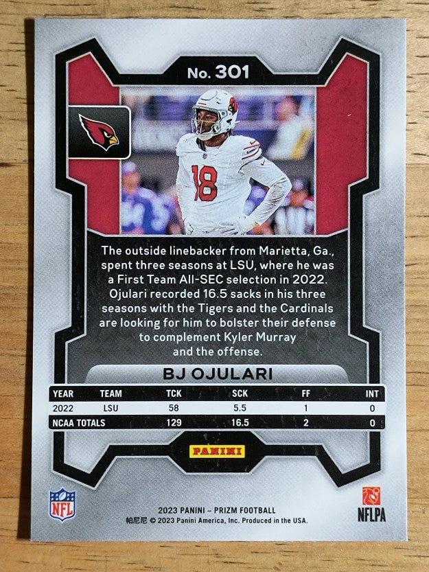 2023 Panini Prizm #301 BJ Ojulari RC