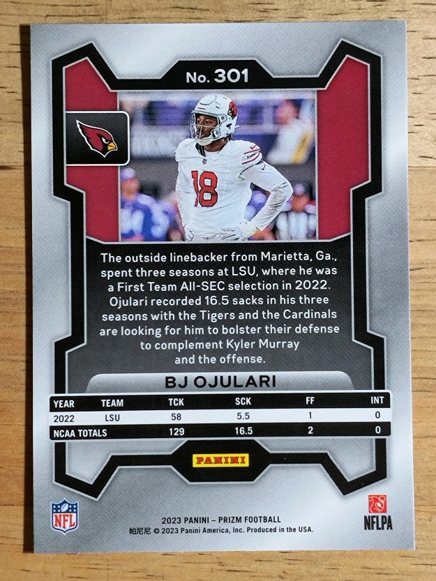 2023 Panini Prizm #301 BJ Ojulari RC