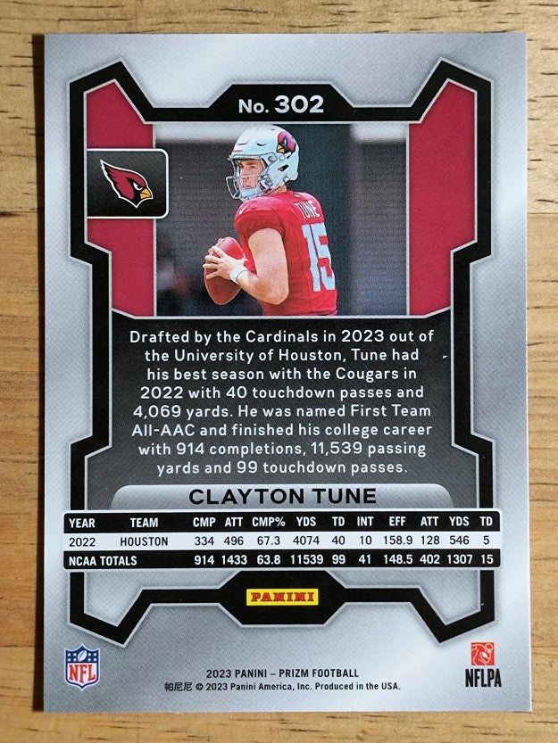 2023 Panini Prizm #302 Clayton Tune RC