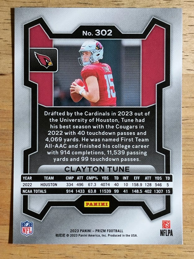 2023 Panini Prizm #302 Clayton Tune RC