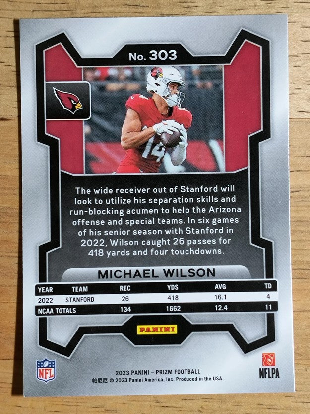 2023 Panini Prizm #303 Michael Wilson RC