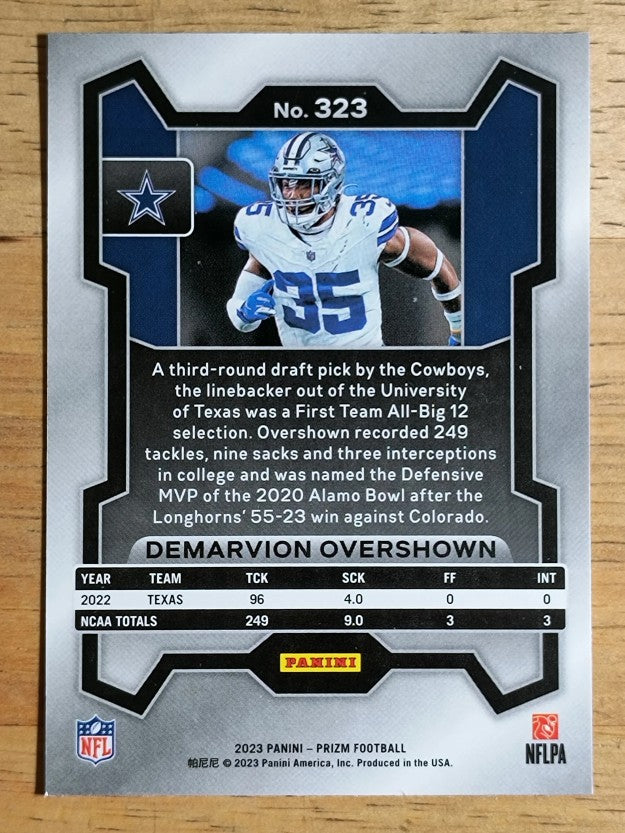 2023 Panini Prizm #323 Demarvion Overshown RC