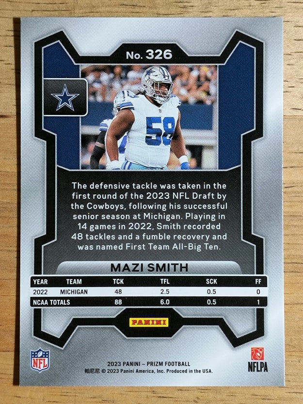 2023 Panini Prizm #326 Mazi Smith RC