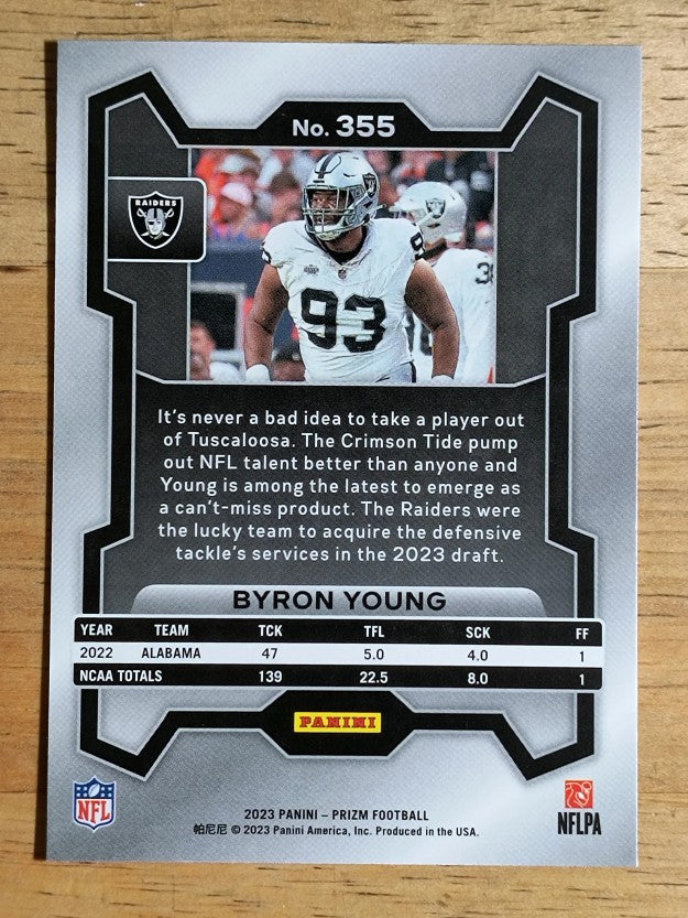 2023 Panini Prizm #355 Byron Young RC