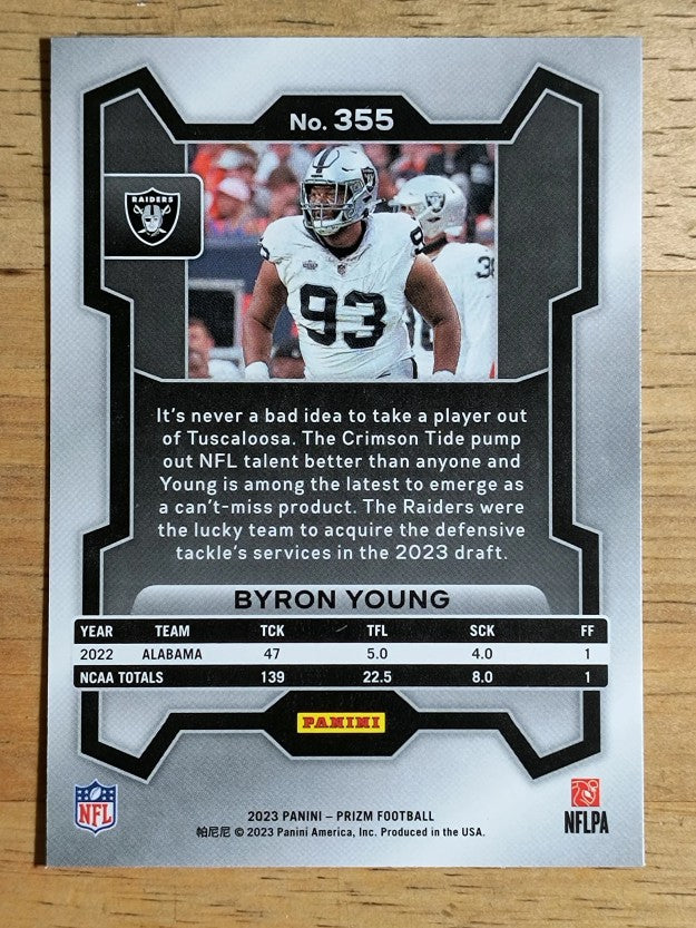 2023 Panini Prizm #355 Byron Young RC