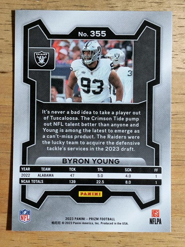 2023 Panini Prizm #355 Byron Young RC