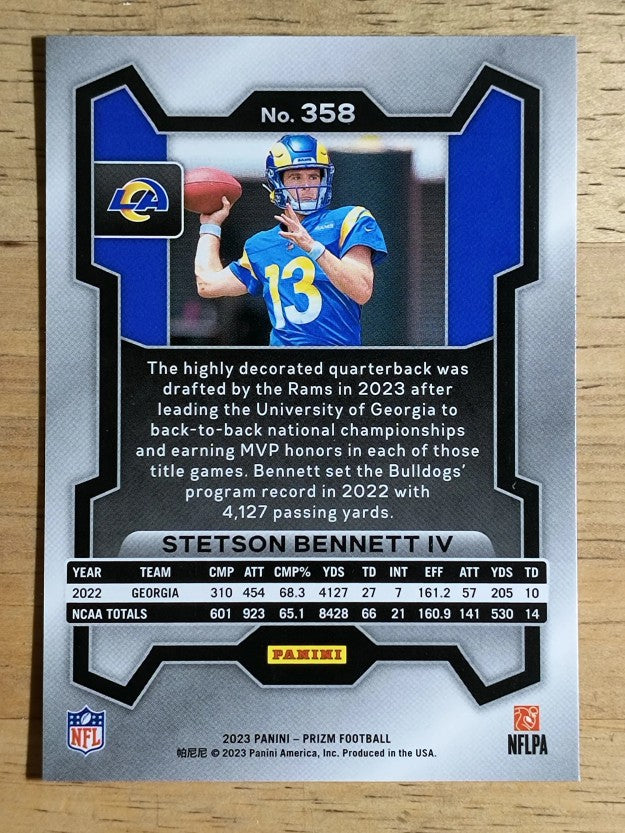 2023 Panini Prizm #358 Stetson Bennett IV RC