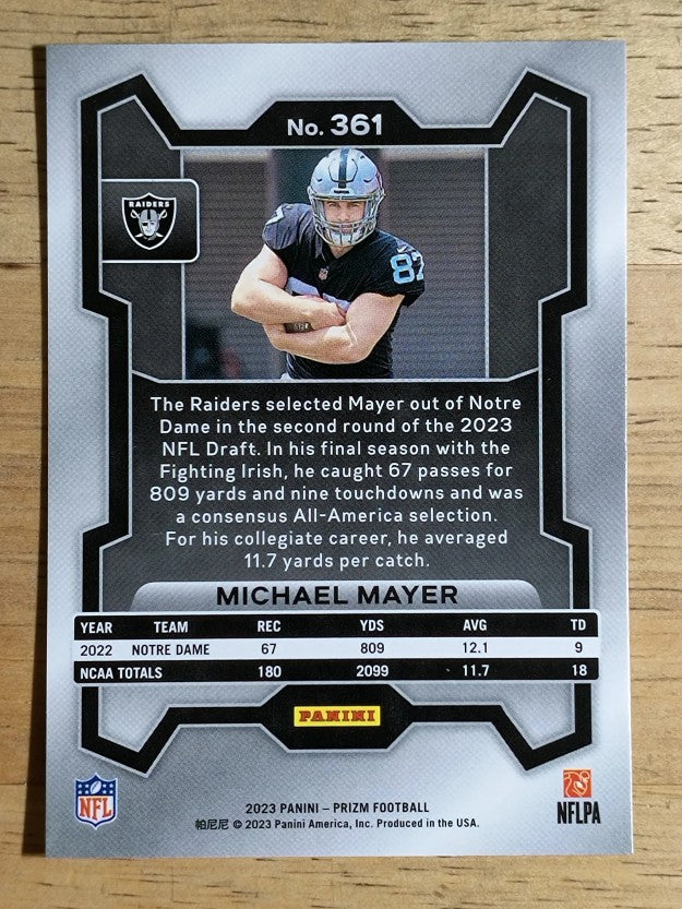 2023 Panini Prizm #361 Michael Mayer RC