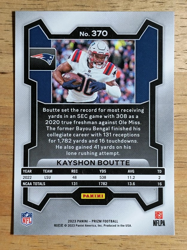 2023 Panini Prizm #370 Kayshon Boutte RC