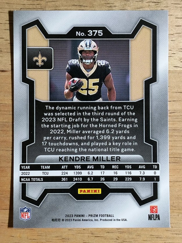 2023 Panini Prizm #375 Kendre Miller RC