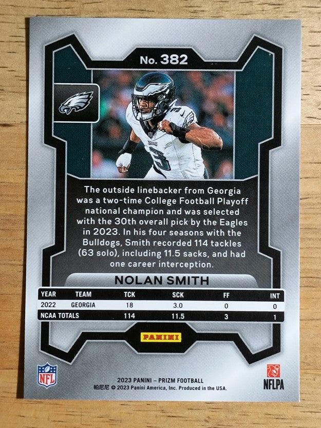 2023 Panini Prizm #382 Nolan Smith RC