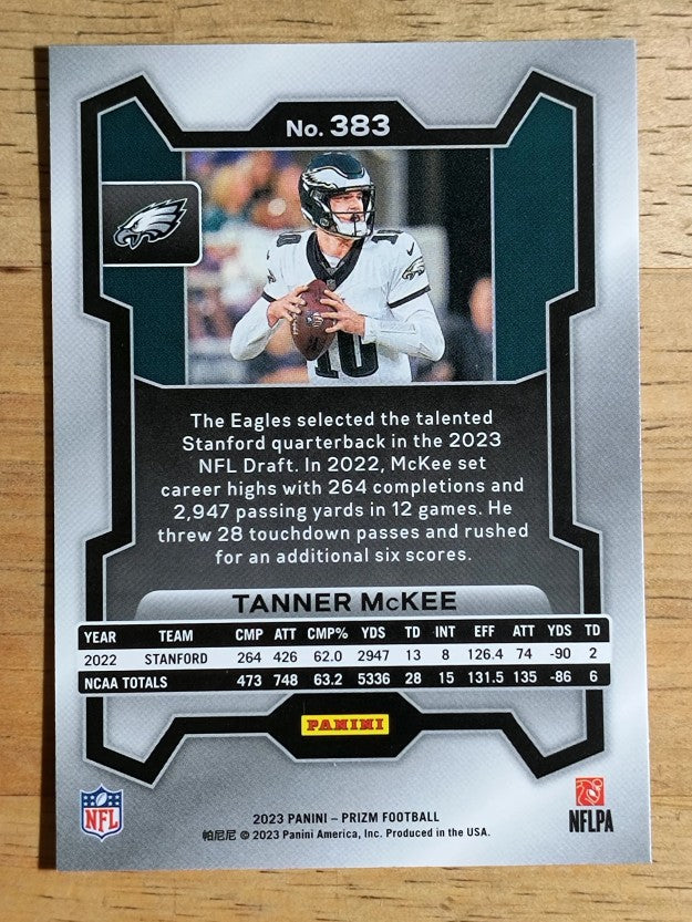 2023 Panini Prizm #383 Tanner McKee RC