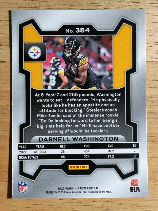 2023 Panini Prizm #384 Darnell Washington RC