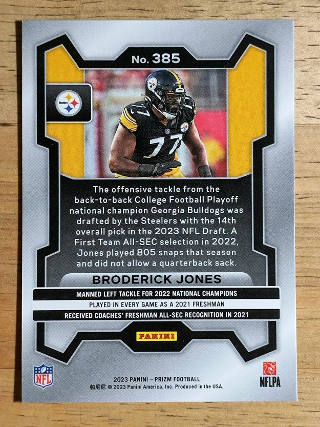 2023 Panini Prizm #385 Broderick Jones RC