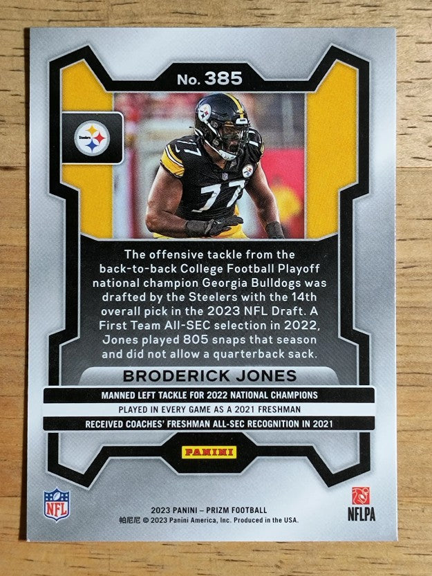 2023 Panini Prizm #385 Broderick Jones RC