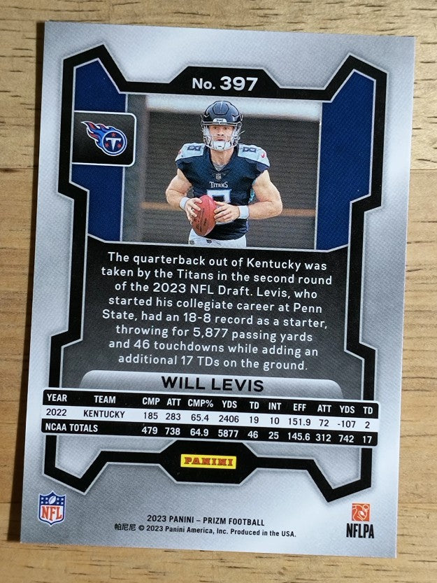 2023 Panini Prizm #397 Will Levis RC
