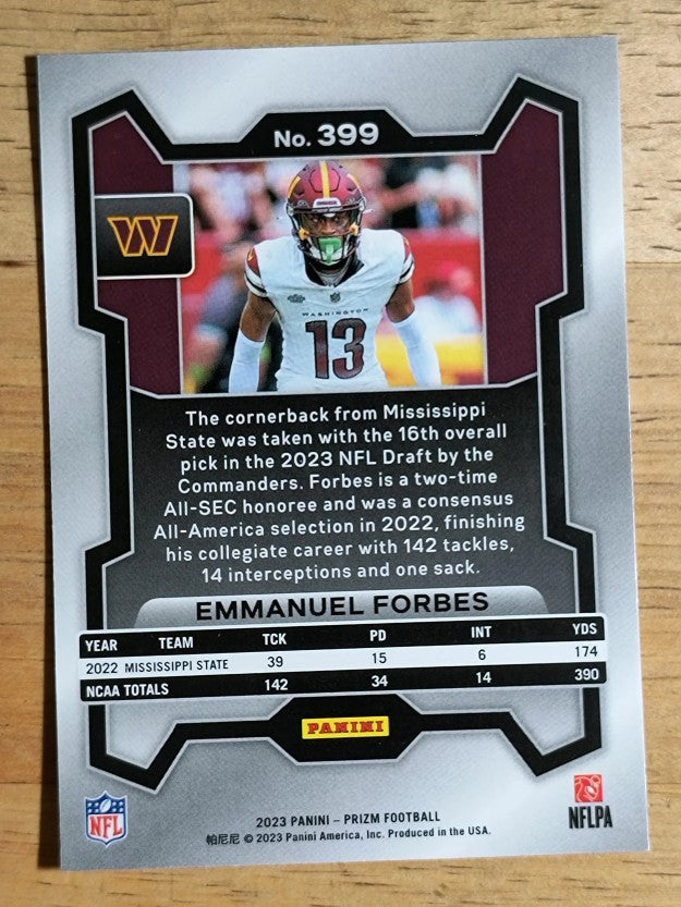 2023 Panini Prizm #399 Emmanuel Forbes RC