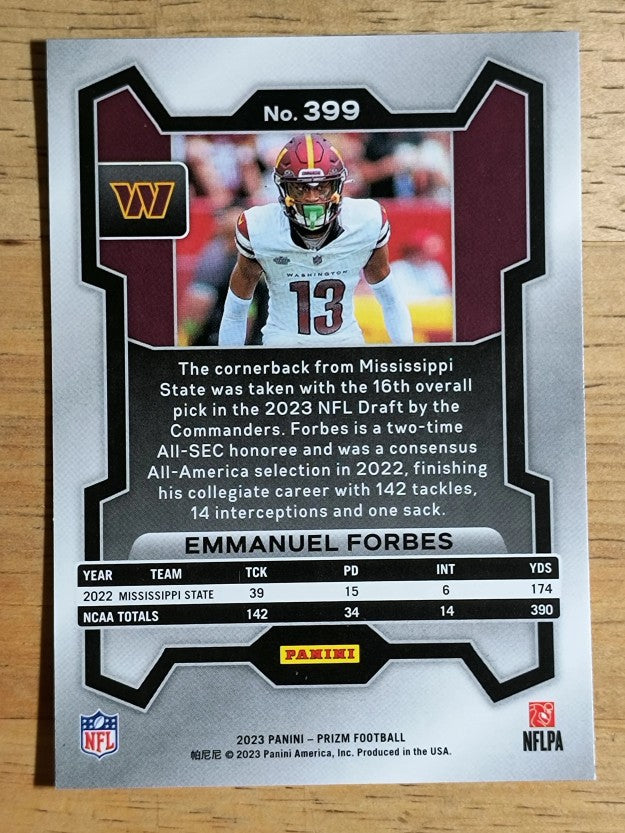 2023 Panini Prizm #399 Emmanuel Forbes RC