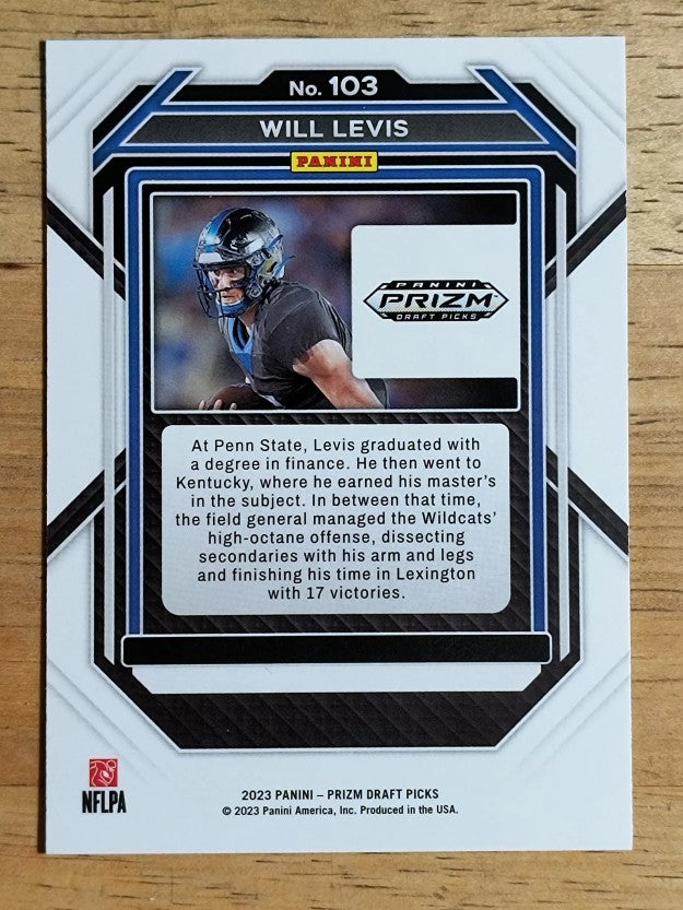 2023 Panini Prizm Draft Picks #103 Will Levis