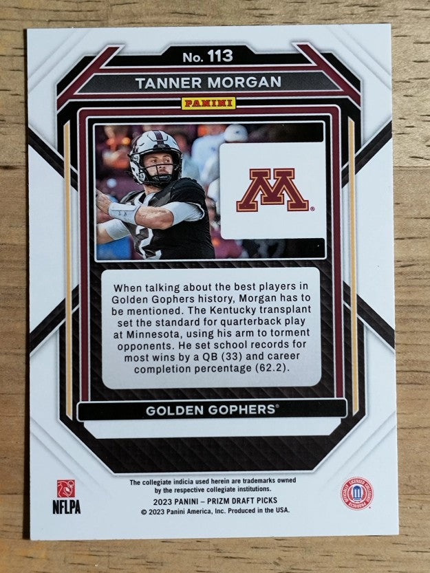 2023 Panini Prizm Draft Picks #113 Tanner Morgan