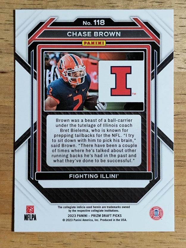 2023 Panini Prizm Draft Picks #118 Chase Brown